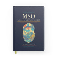 Thumbnail for Missoula Montana Airport (MSO) design on navy blue notebook