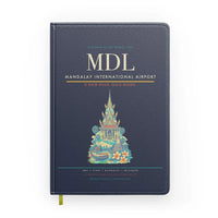 Thumbnail for Mandalay International Airport (MDL) design on navy blue notebook