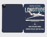 Thumbnail for Cessna Citation Longitude design on navy blue ipad tablet case