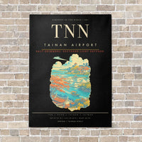 Thumbnail for Tainan Airport TNN - Canvas Framed - Black
