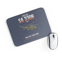 Thumbnail for Aérospatiale SA 330B Puma design on navy blue rectangle mouse pad