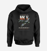 Thumbnail for Hawker Tempest Mk V design on black double-side hoodie, single-side print