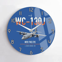Thumbnail for WC-130J Hurricane Hunter design on blue no frame wall clock