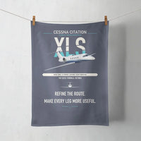 Thumbnail for Cessna Citation XLS design on navy blue towel