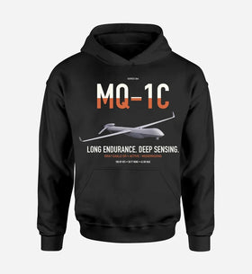 Single-Side Printing — MQ-1C Gray Eagle ER Double-Side Hoodie