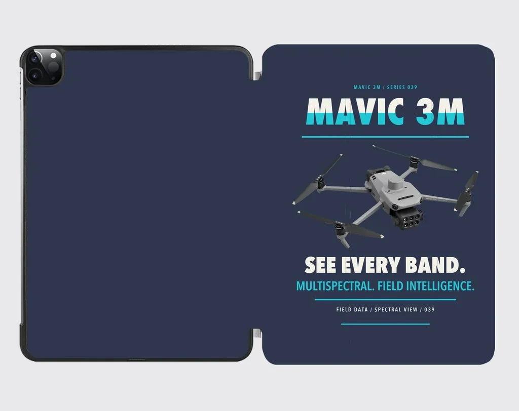 DJI Mavic 3 Multispectral design on navy blue ipad tablet case