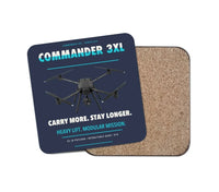 Thumbnail for Draganfly Commander 3XL design on navy blue 1 piece coaster