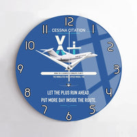 Thumbnail for Cessna Citation X+ design on blue no frame wall clock