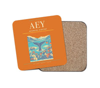 Thumbnail for Akureyri Airport AEY Coaster 1-Piece - Orange