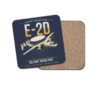 Thumbnail for E-2D Advanced Hawkeye design on navy blue 1 piece coaster