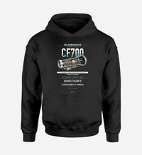 Thumbnail for CF700 design on black hoodie single side