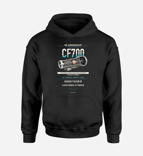 Single-Side Printing — GE Aerospace CF700 Engine Double-Side Hoodie