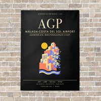 Thumbnail for Malaga-Costa del Sol Airport AGP - Canvas Framed - Black