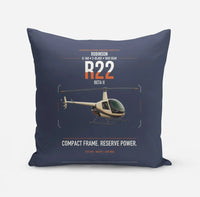 Thumbnail for Robinson R22 Beta II design on navy blue pillow