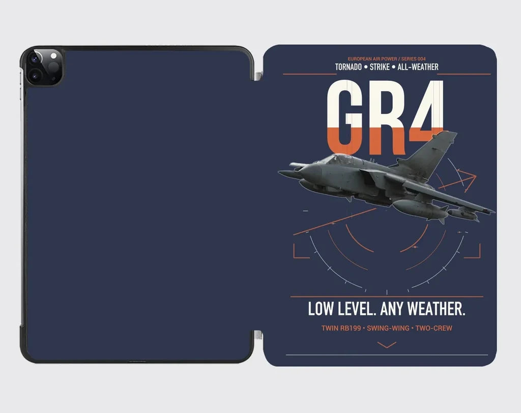 Panavia Tornado GR4 design on navy blue ipad tablet case