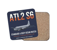 Thumbnail for Atlantique 2 Standard 6 design on navy blue 1 piece coaster