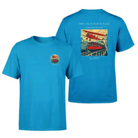 Thumbnail for VINTAGE G4347 - The Cog Railway Race - Double-Side T-Shirt design on turquoise double side t shirt