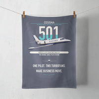 Thumbnail for Cessna 501 Citation I SP design on navy blue towel