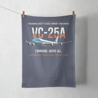Thumbnail for VC-25A Air Force One Presidential Airlift design on navy blue towel