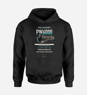 Single-Side Printing — Pratt & Whitney PW6000 Engine Double-Side Hoodie