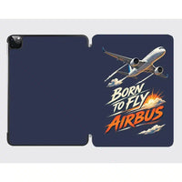 Thumbnail for Born To Fly Airbus design on navy blue ipad tablet case