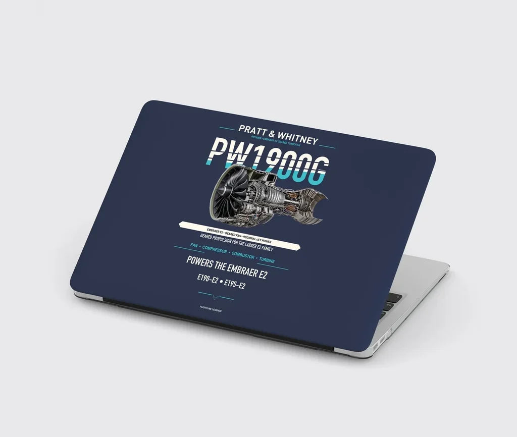 PW1900G design on navy blue MacBook case