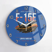 Thumbnail for F-15E Strike Eagle design on blue no frame wall clock