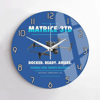 Thumbnail for DJI Matrice 3TD design on blue no frame wall clock
