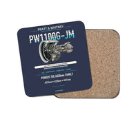 Thumbnail for PW1100G-JM design on navy blue 1 piece coaster