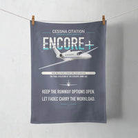 Thumbnail for Cessna Citation Encore+ design on navy blue towel