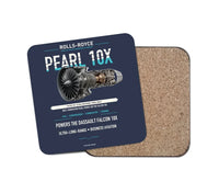 Thumbnail for PEARL 10X design on navy blue 1 piece coaster