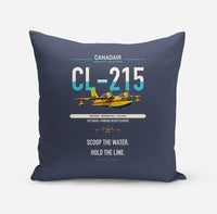 Thumbnail for Canadair CL-215 design on navy blue pillow