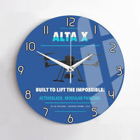 Thumbnail for Freefly Alta X design on blue no frame wall clock