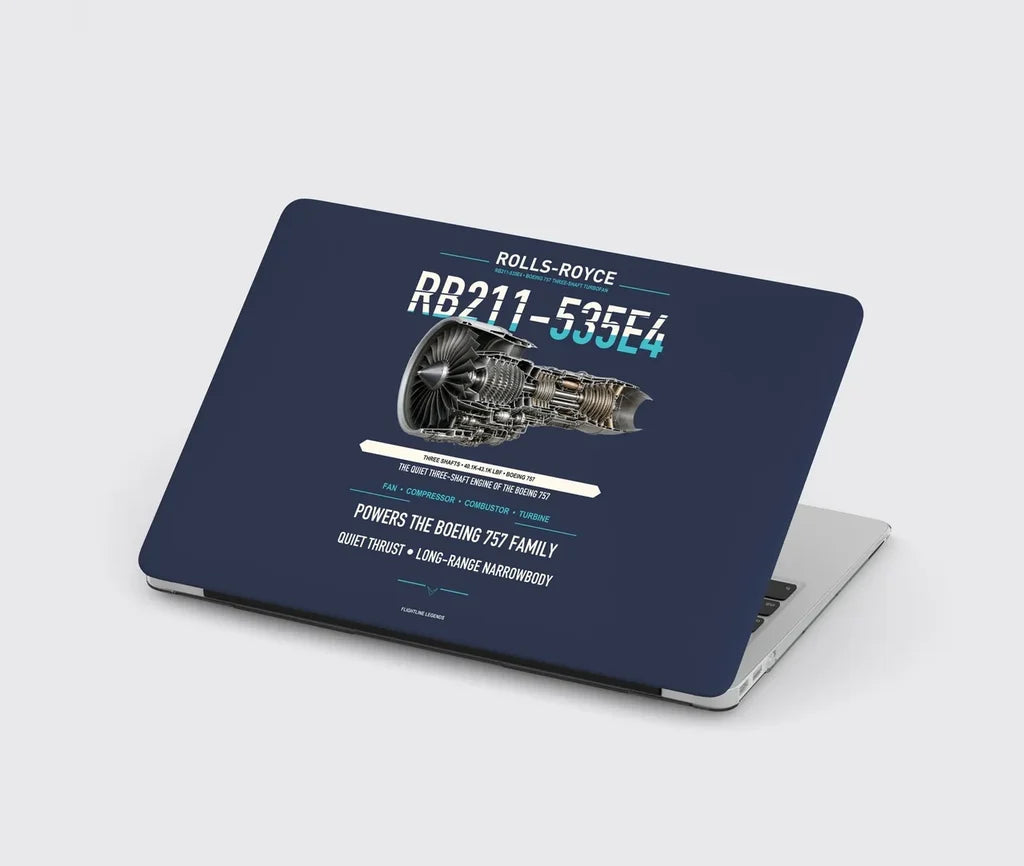 RB211-535E4 design on navy blue MacBook case