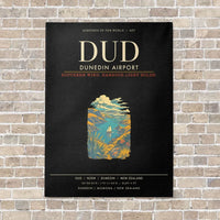 Thumbnail for Dunedin Airport DUD - Canvas Framed - Black