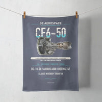 Thumbnail for CF6-50 design on navy blue towel
