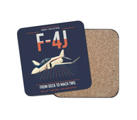 Thumbnail for F-4J Phantom II design on navy blue 1 piece coaster