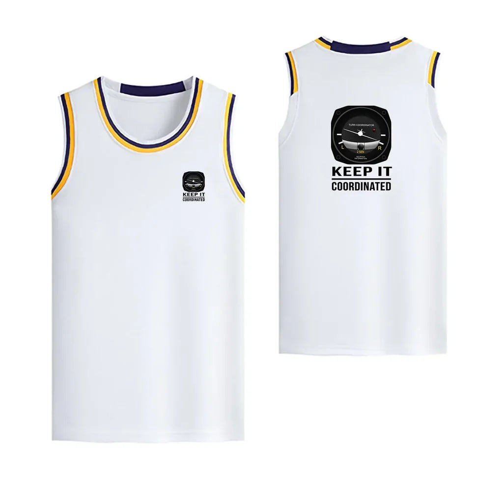 Keep It Coordinated Designed Basketball Style Sports Tank Tops - view 16
