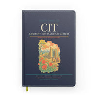 Thumbnail for Shymkent International Airport (CIT) design on navy blue notebook