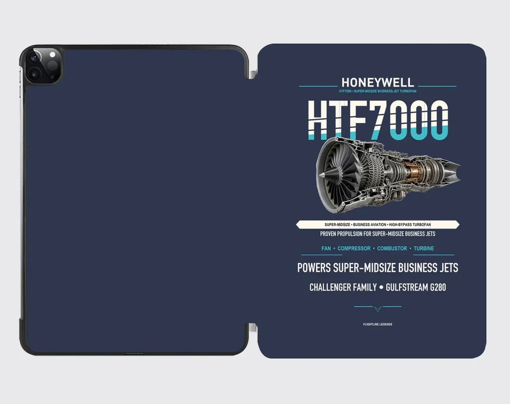 HTF7000 design on navy blue ipad tablet case