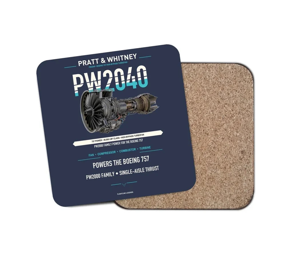 PW2040 design on navy blue 1 piece coaster