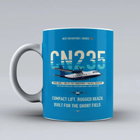Thumbnail for CN235-300M Mug design on turquoise airbus
