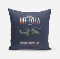 Thumbnail for Leonardo HH-101A Caesar design on navy blue pillow