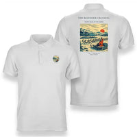 Thumbnail for VINTAGE G4350 - The Reindeer Crossing - Double-Side Polo T-Shirt design on white