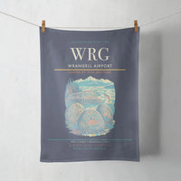 Thumbnail for Wrangell Airport (WRG) design on navy blue towel