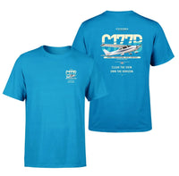 Thumbnail for Cessna 177B Cardinal design on turquoise t-shirt, double-side print