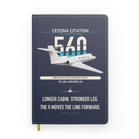 Thumbnail for Cessna Citation 560 - Citation V design on navy blue notebook