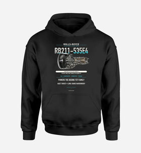 Single-Side Printing — Rolls-Royce RB211-535E4 Engine Double-Side Hoodie