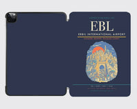 Thumbnail for Erbil International Airport (EBL) design on navy blue ipad tablet case