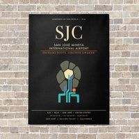 Thumbnail for San Jose Mineta International Airport SJC - Canvas Framed - Black